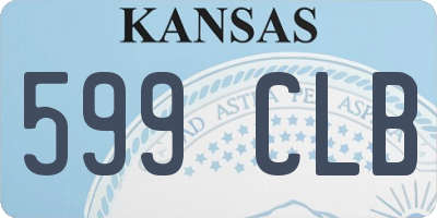 KS license plate 599CLB