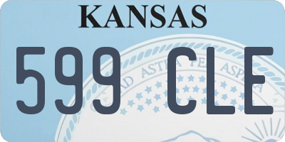 KS license plate 599CLE