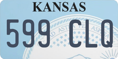 KS license plate 599CLQ