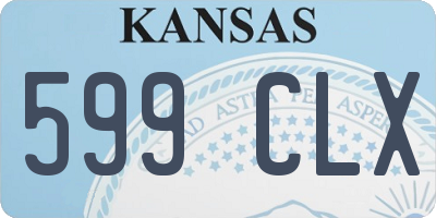 KS license plate 599CLX