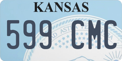 KS license plate 599CMC