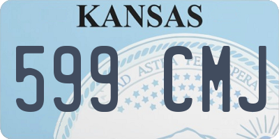 KS license plate 599CMJ
