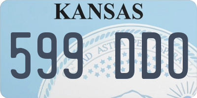 KS license plate 599DDO