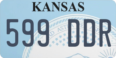 KS license plate 599DDR