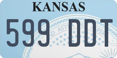 KS license plate 599DDT