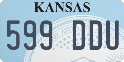 KS license plate 599DDU