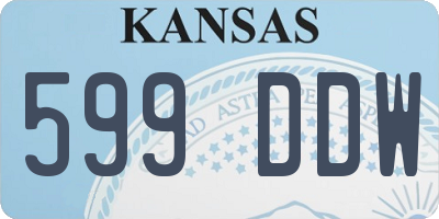KS license plate 599DDW