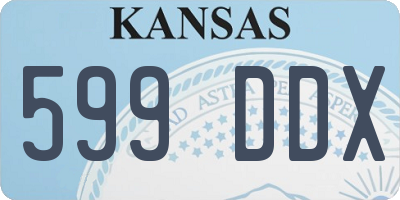 KS license plate 599DDX