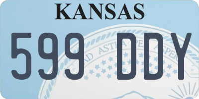 KS license plate 599DDY