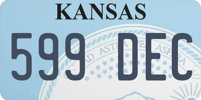 KS license plate 599DEC