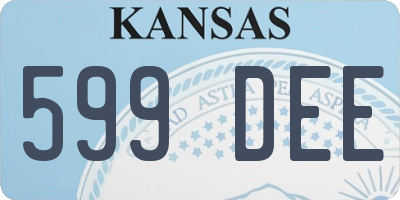 KS license plate 599DEE