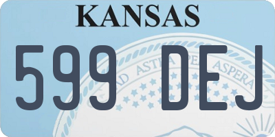 KS license plate 599DEJ