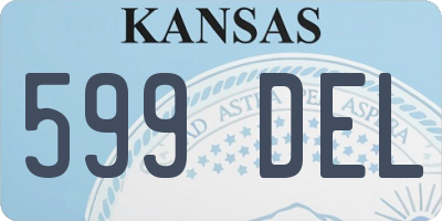 KS license plate 599DEL