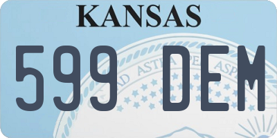 KS license plate 599DEM