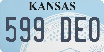KS license plate 599DEO