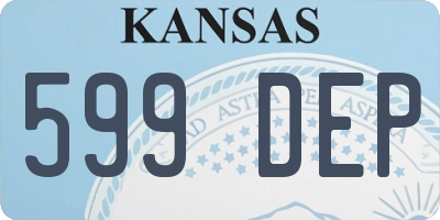 KS license plate 599DEP