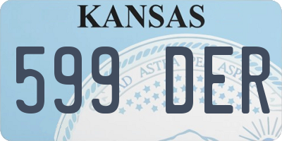 KS license plate 599DER
