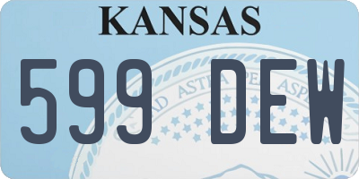 KS license plate 599DEW