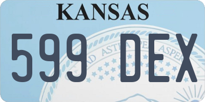 KS license plate 599DEX
