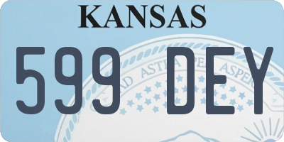 KS license plate 599DEY