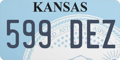 KS license plate 599DEZ