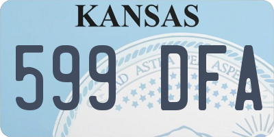 KS license plate 599DFA