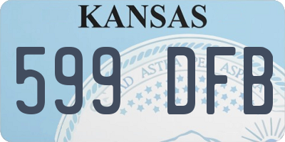 KS license plate 599DFB