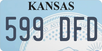 KS license plate 599DFD