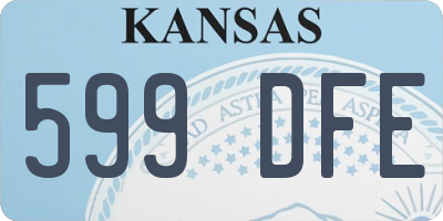 KS license plate 599DFE