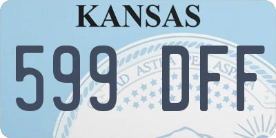 KS license plate 599DFF