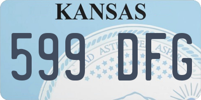 KS license plate 599DFG