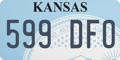 KS license plate 599DFO