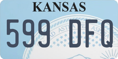 KS license plate 599DFQ