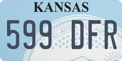 KS license plate 599DFR