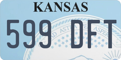 KS license plate 599DFT