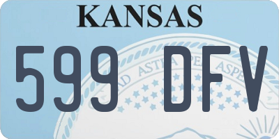 KS license plate 599DFV