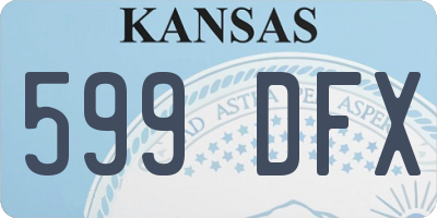 KS license plate 599DFX
