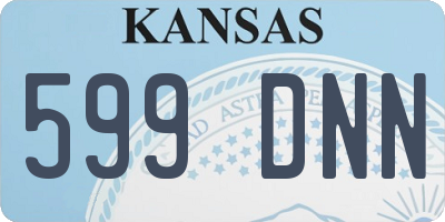 KS license plate 599DNN