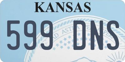 KS license plate 599DNS