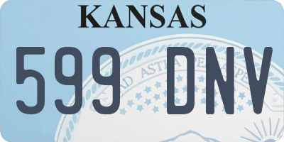KS license plate 599DNV
