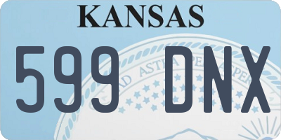 KS license plate 599DNX
