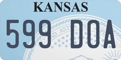 KS license plate 599DOA