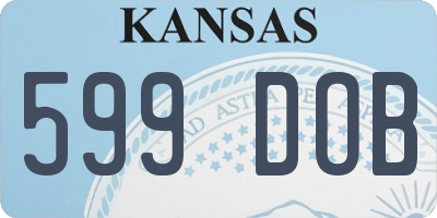KS license plate 599DOB