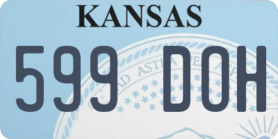 KS license plate 599DOH
