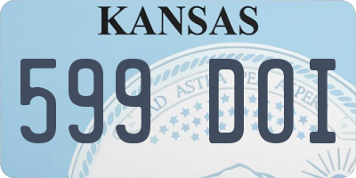 KS license plate 599DOI