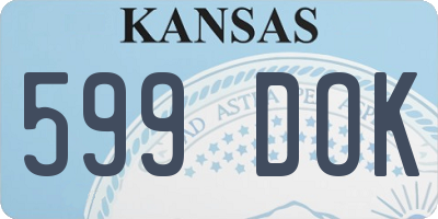 KS license plate 599DOK