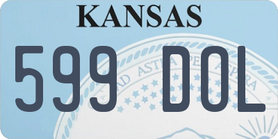 KS license plate 599DOL
