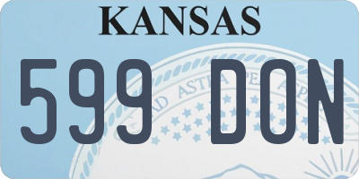 KS license plate 599DON