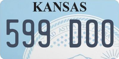 KS license plate 599DOO