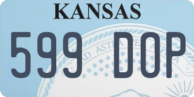 KS license plate 599DOP